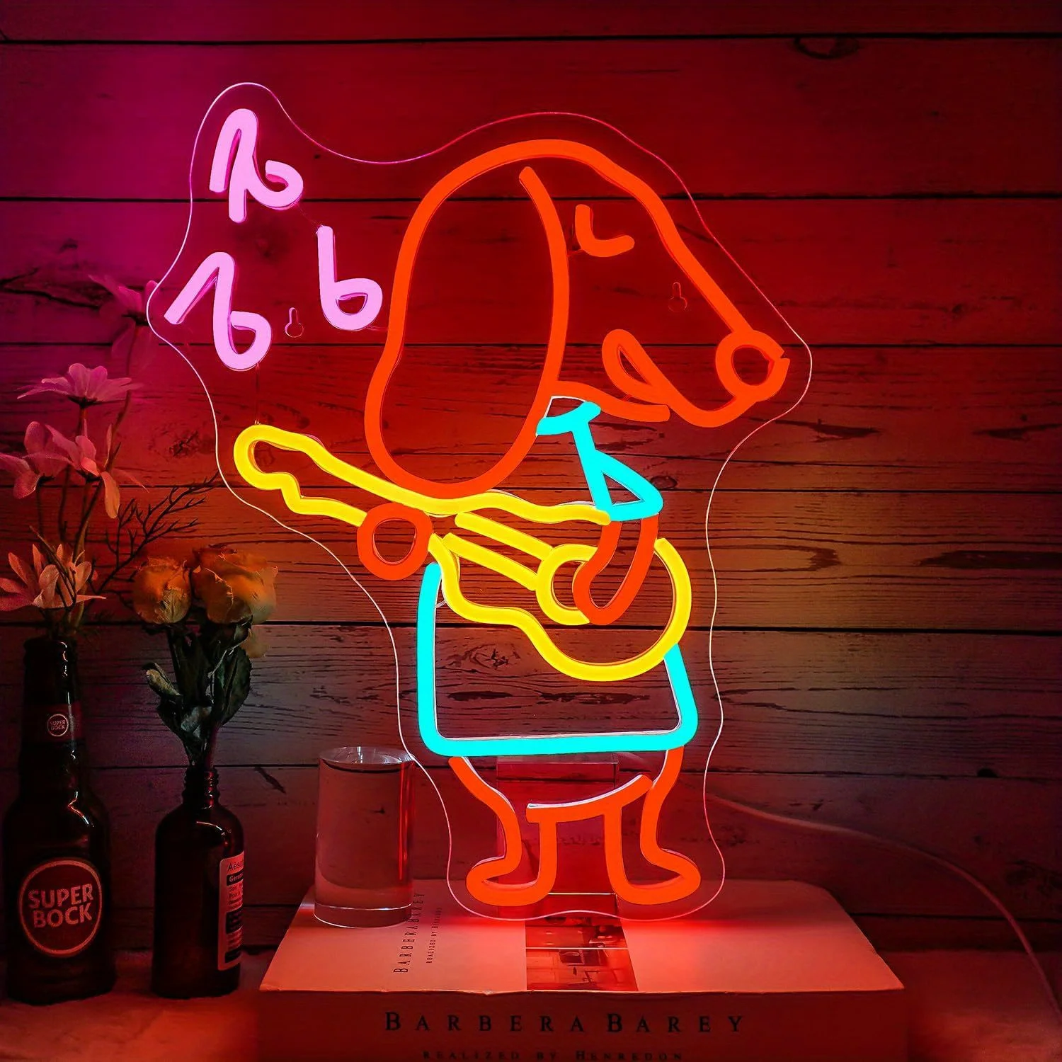 Dab Dog Neon Sign Wearing Cap  - Kids Outdoor Ideas review and price