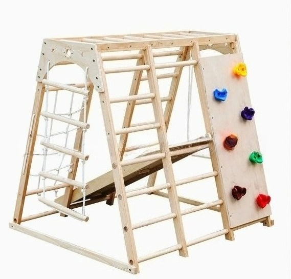 Wooden climbing frame with swi - Kids Outdoor Climbing Frame review and price