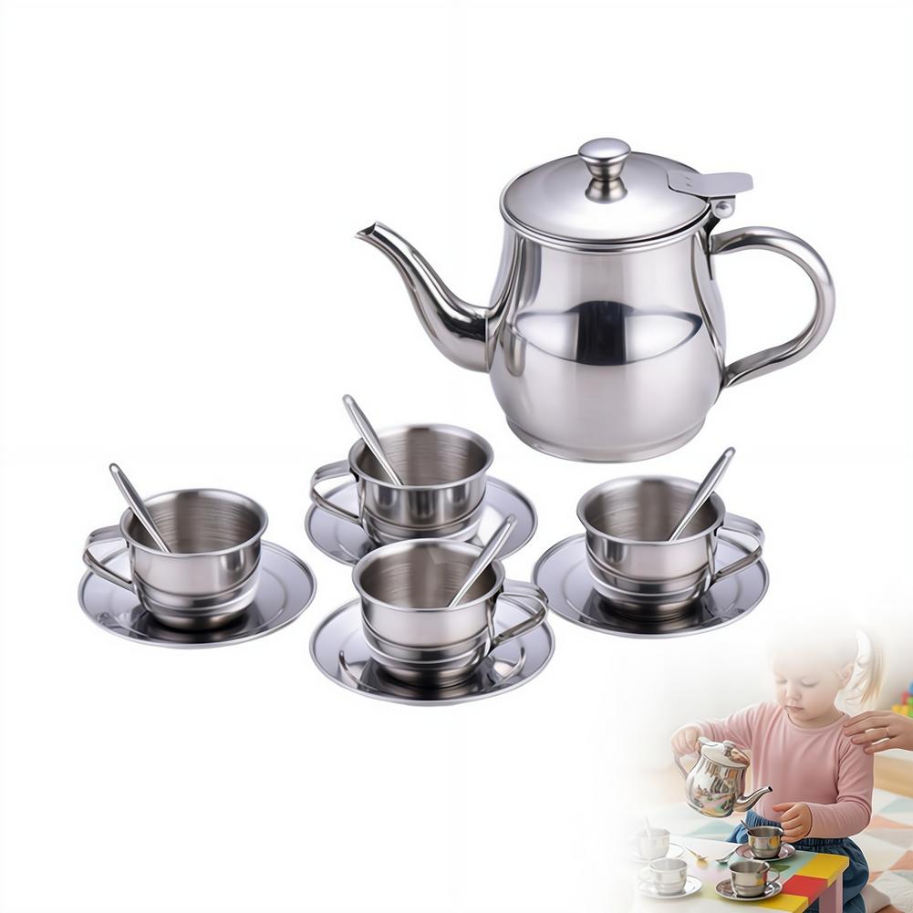 Kids Stainless Steel Tea Set T - Kids Outdoor Dining Set review and price