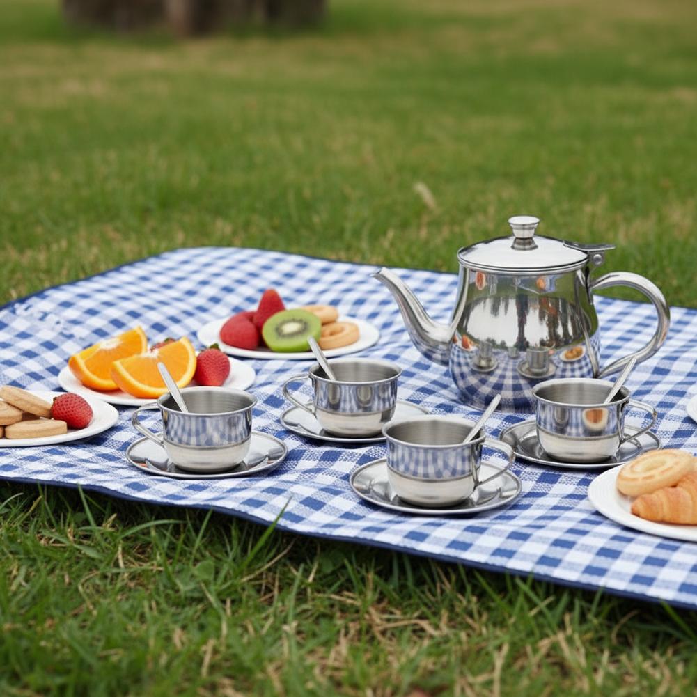 Kids Stainless Steel Tea Set T - Kids Outdoor Dining Set review and price