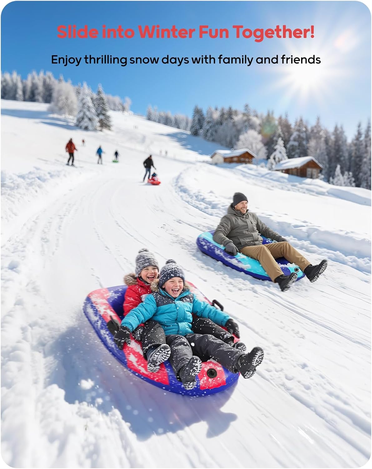 QPAU Inflatable PVC Snow Sled  - Outdoor Kid review and price