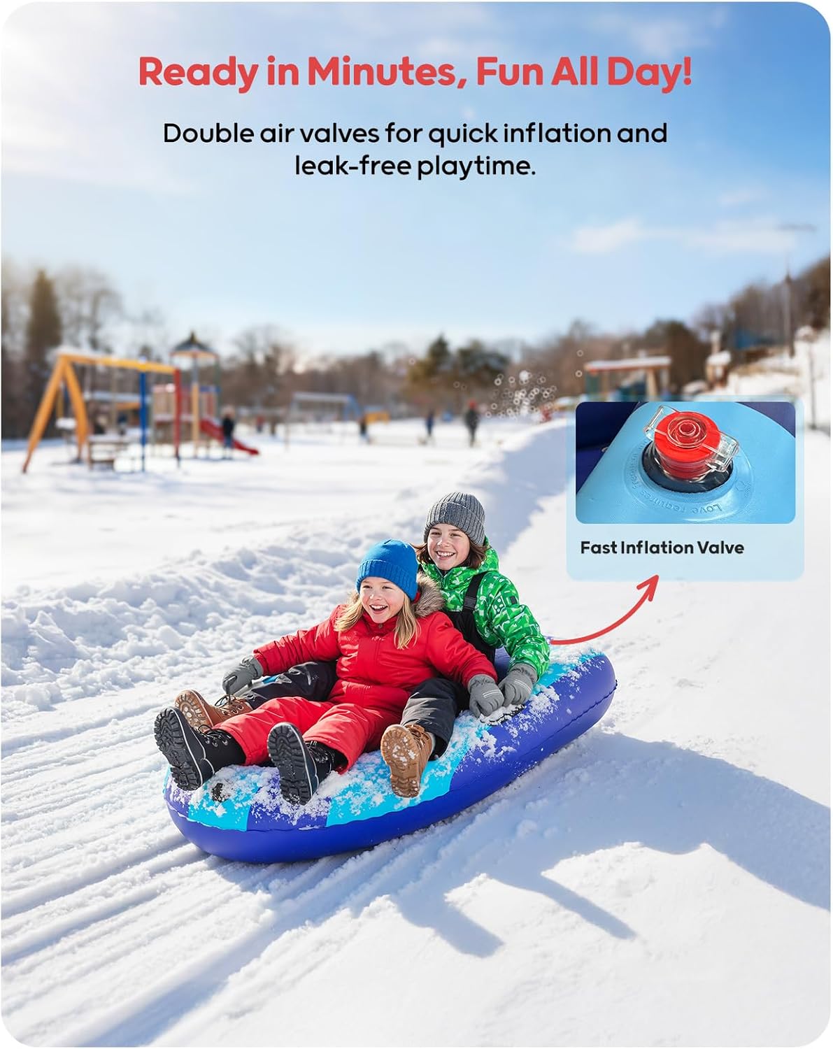 QPAU Inflatable PVC Snow Sled  - Outdoor Kid review and price