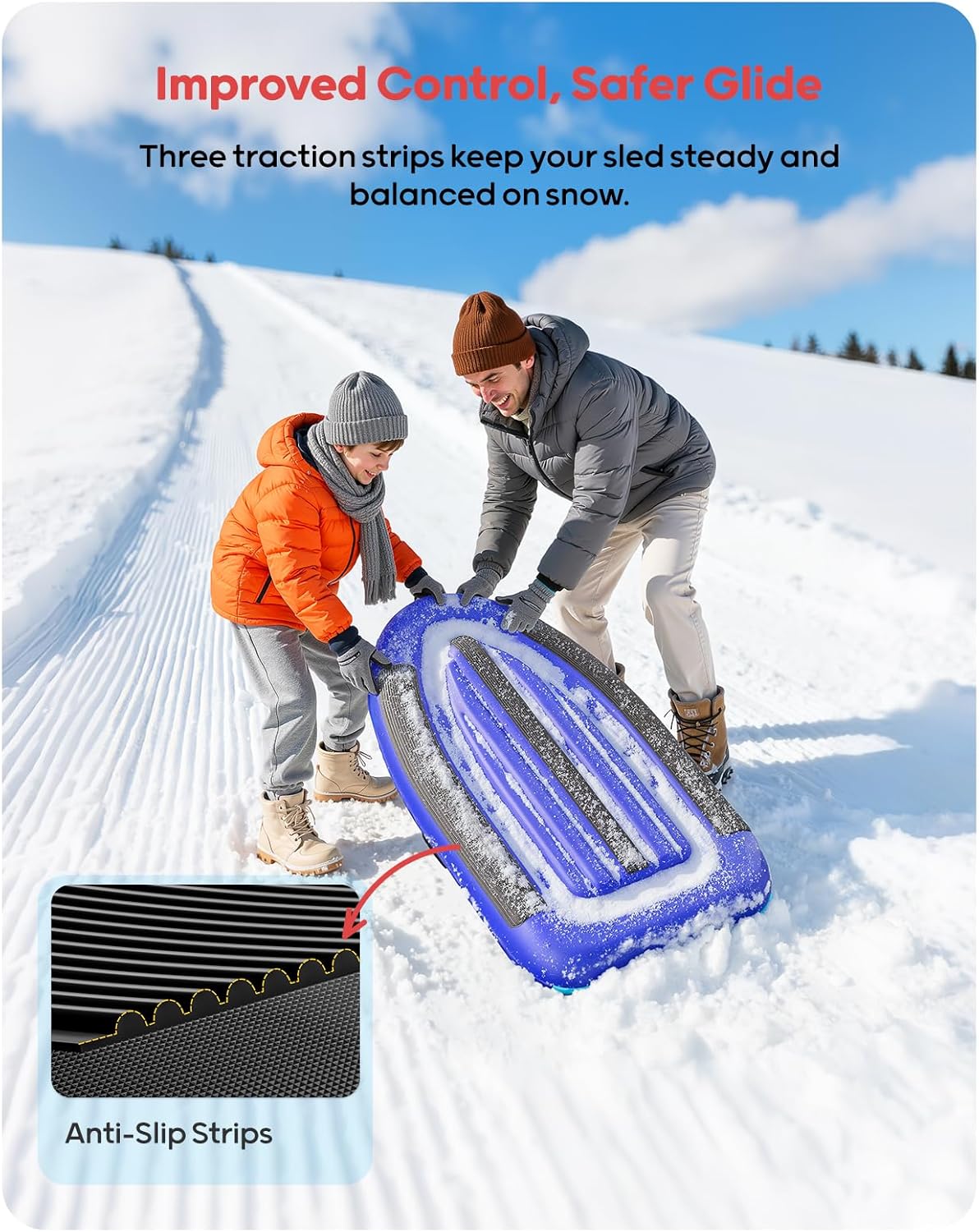 QPAU Inflatable PVC Snow Sled  - Outdoor Kid review and price