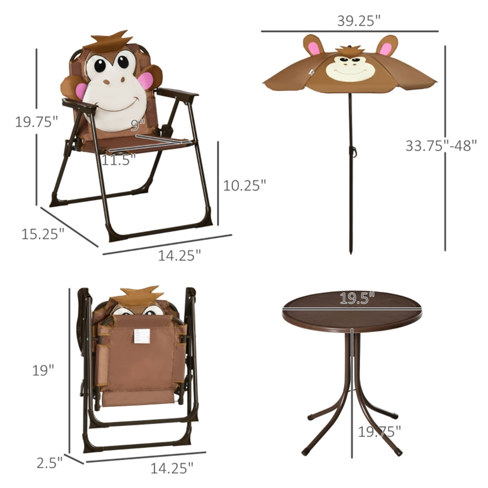 Cute Monkey Kids Patio Table C - Kids Outdoor Dining Set review and price