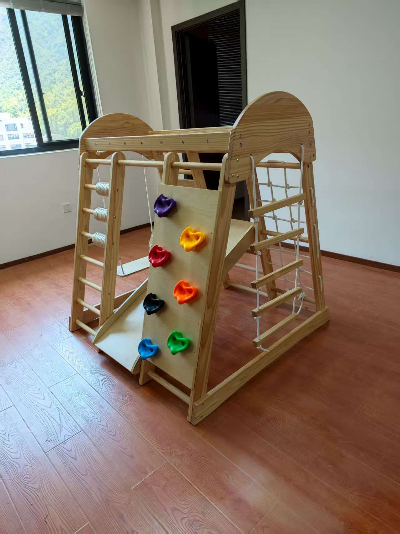 Wooden Kids Climbing Frame Lad - Kids Outdoor Climbing Frame review and price