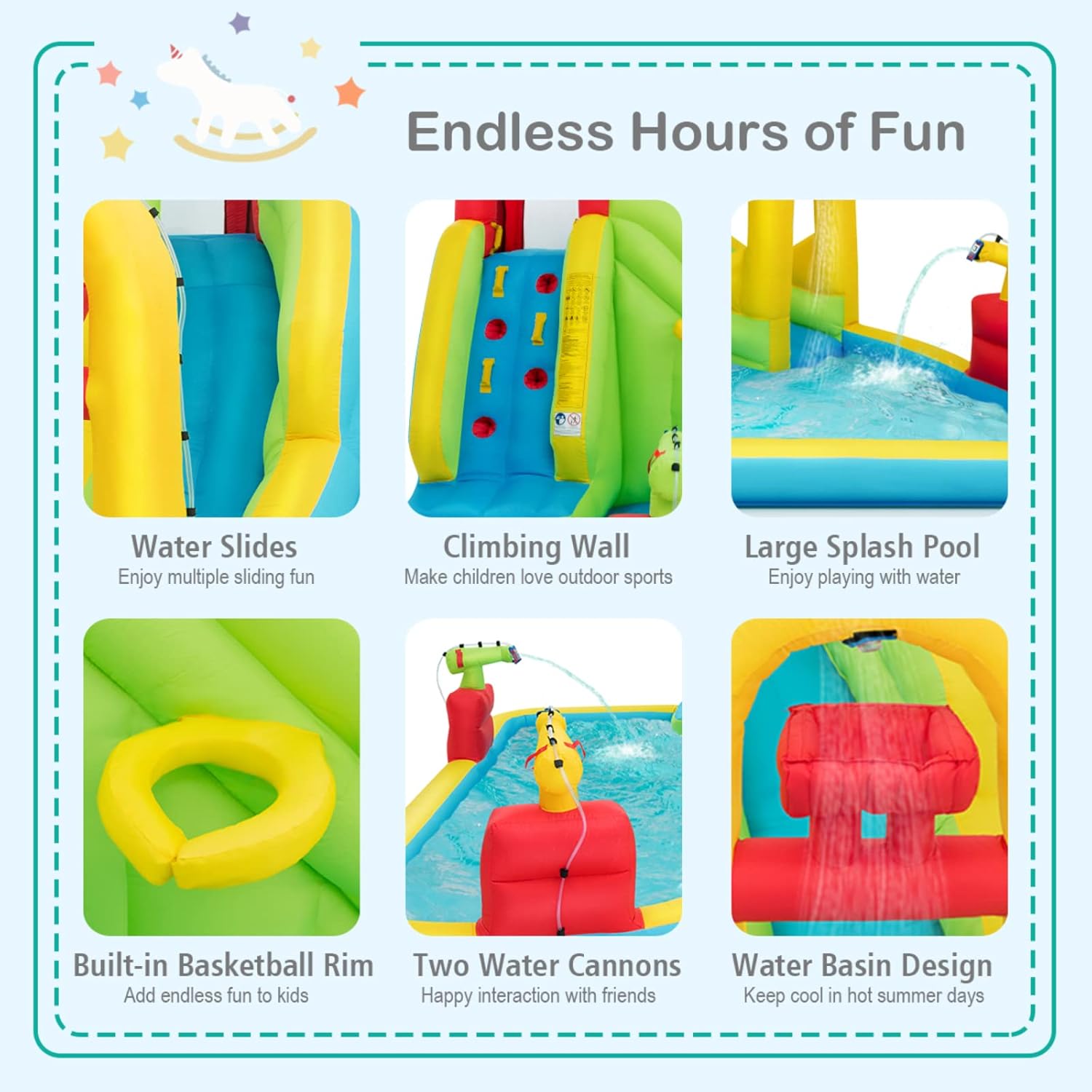 Mega Inflatable Water Park Bou - Kids Outdoor Fun review and price