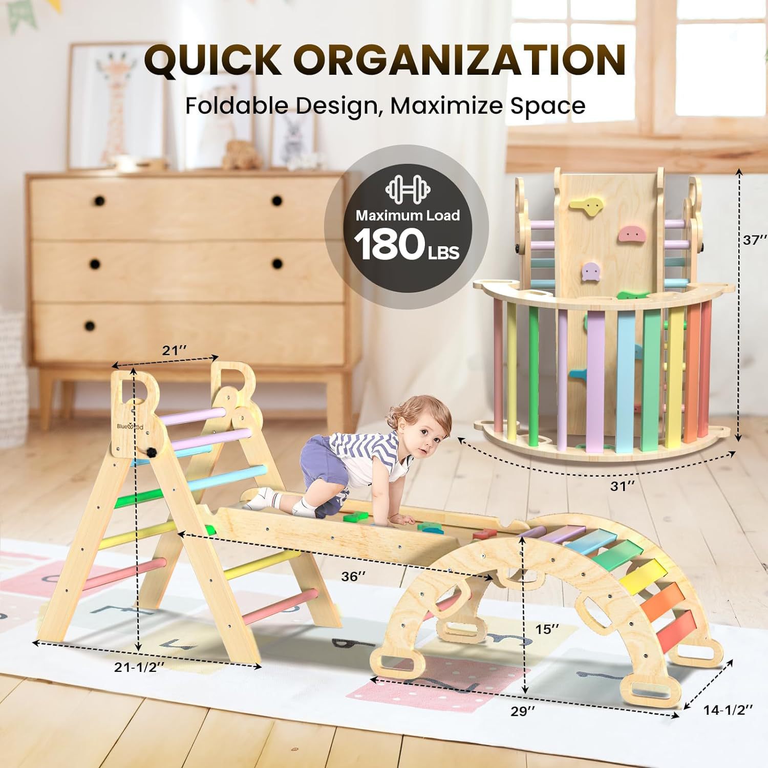 Wooden Indoor Climbing Frame,  - Kids Outdoor Climbing Frame review and price