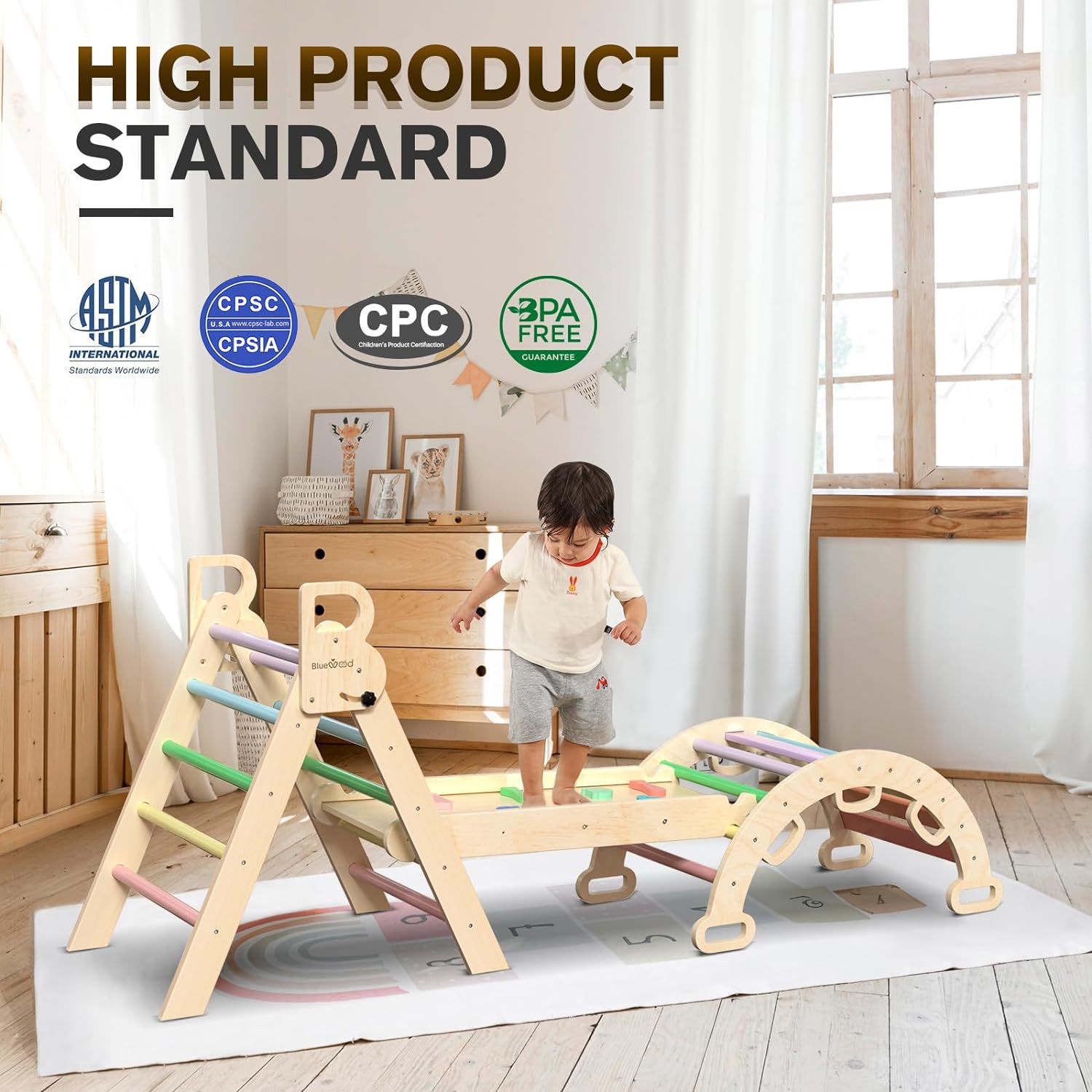 Wooden Indoor Climbing Frame,  - Kids Outdoor Climbing Frame review and price