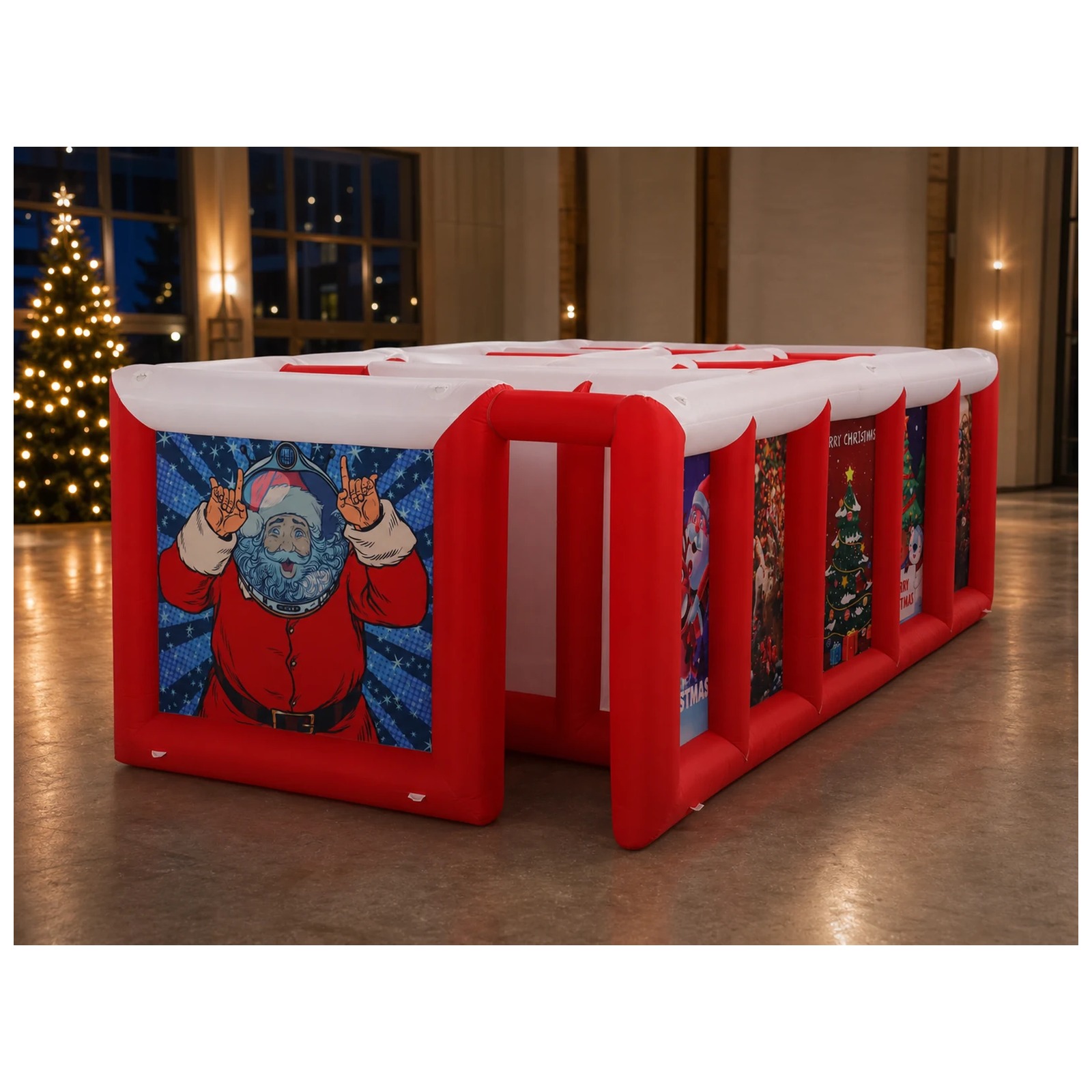 Large Red White Flat Roof Infl - Kids Outdoor Fun review and price