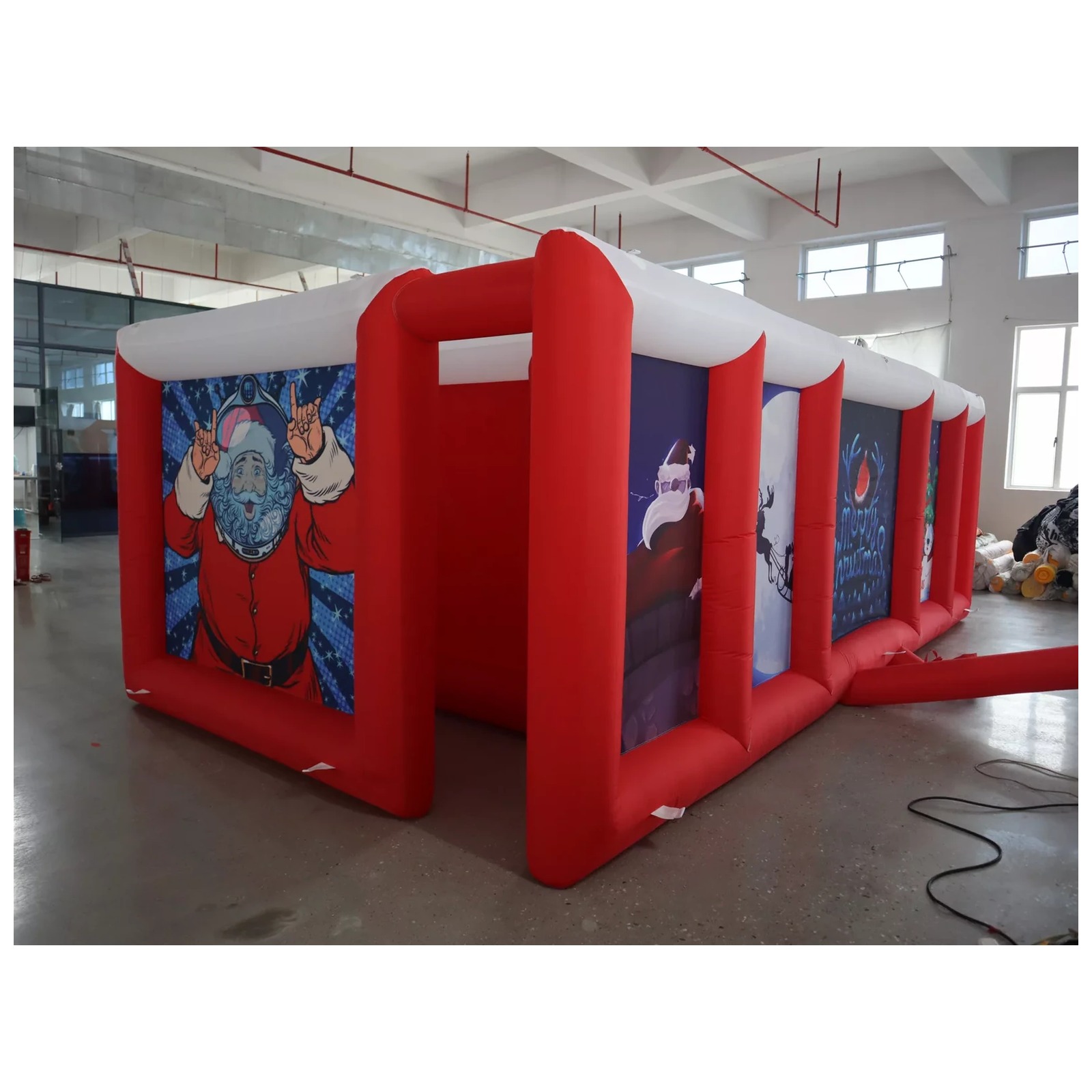 Large Red White Flat Roof Infl - Kids Outdoor Fun review and price